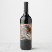 誕生日蝶 ワインラベル (正面)