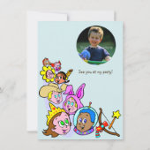 誕生日衣装パーティー児童用 招待状 (裏面)