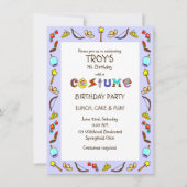 誕生日衣装パーティー児童用 招待状 (正面)