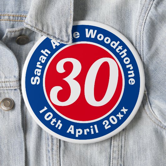 誕生日記念(氏名、年齢、日付) 缶バッジ (インサイチュ)