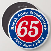 誕生日記念(氏名、年齢、日付) 缶バッジ (正面&裏面)