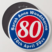 誕生日記念（氏名、年齢、日付） 缶バッジ (正面&裏面)