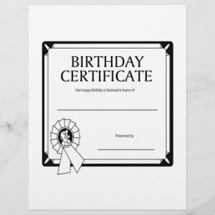 誕生日証明書 チラシ