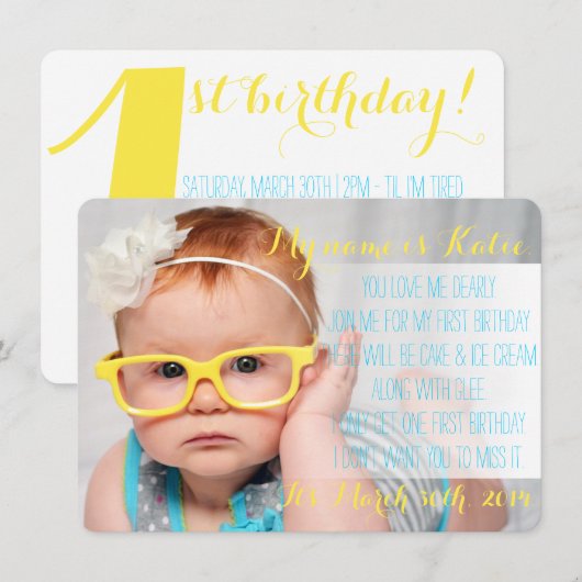 誕生日詩の招待状 招待状 (正面/裏面)