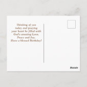 誕生日詩篇118:24主が作った日 ポストカード (裏面)