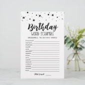 誕生日語スクランブルゲームと回答 (スタンド正面)