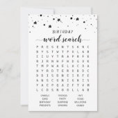 誕生日語検索ゲーム誕生日パーティーカード 招待状 (正面)