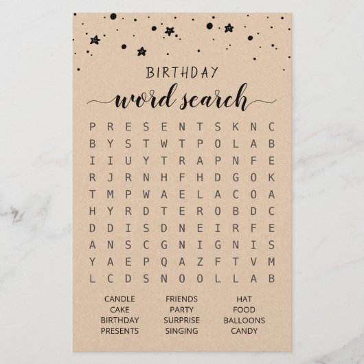 誕生日語検索ゲーム誕生日パーティー (正面)