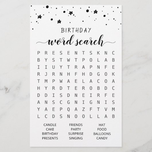 誕生日語検索ゲーム誕生日パーティー (正面)