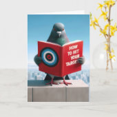 誕生日読ハトの本 カード (黄色い花)