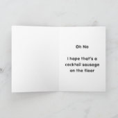 誕生日警告のユーモアはあまり飲まない カード (内部)