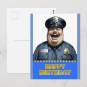 誕生日警官 ポストカード (正面/裏面)