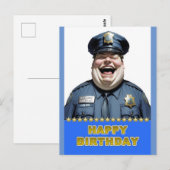 誕生日警官 ポストカード (正面/裏面)
