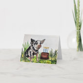 誕生日豚 サンキューカード (正面)