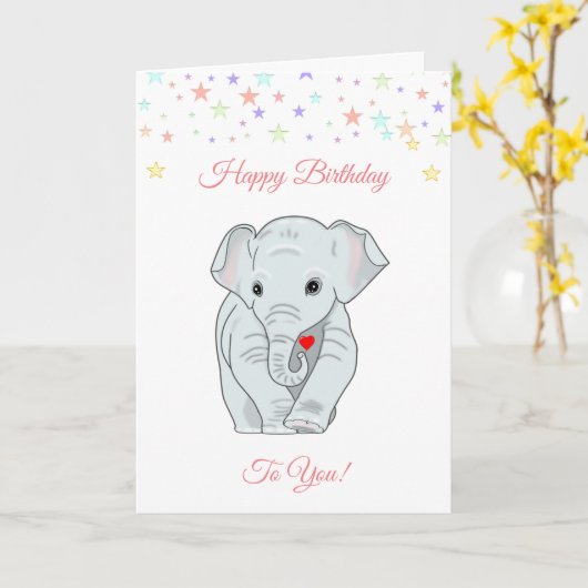 誕生日象数々の色の星 カード (黄色い花)