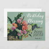 誕生日賛美はがき詩編20:4 ポストカード (正面/裏面)