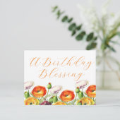 誕生日賛美フローラ ポストカード (スタンド正面)