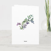 誕生日賛美ロードLord You Bible Verse Wild Flowers カード (裏面)