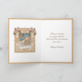 誕生日賛美ヴァージンメアリーピンクローズ カード (内部)