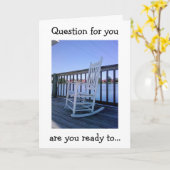 誕生日質問？ロックンロール？ カード (黄色い花)