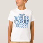 誕生日贈与世クール界9歳G202 Tシャツ<br><div class="desc">10歳の特別な人生を過ごしているのか？   では、この世クール界の10歳のシャツに名前を付ける場所は？ すべての文字はカスタマイズ可能です。かわいい！</div>
