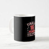 誕生日贈与 |いよいよ16歳 コーヒーマグカップ (正面左)