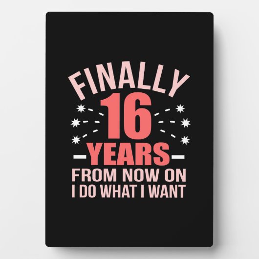 誕生日贈与 |いよいよ16歳 フォトプラーク (正面)