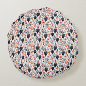 誕生日贈与 | お洒落風船と花 ラウンドクッション (裏面)