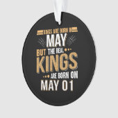 誕生日贈与 キングは生まれ5月プレゼント オーナメント (正面)