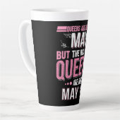 誕生日贈与 |クイーン生まれは5月のプレゼント カフェラテマグ (左アングル)