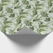誕生日贈与 | ユリ・オブ・ザ・バレーの花シームレス ラッピングペーパー (角)