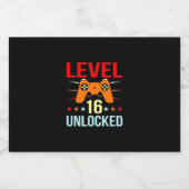 誕生日贈与 |レベル16ロック解除ゲーマー スパークリングワインラベル (シングルラベル)