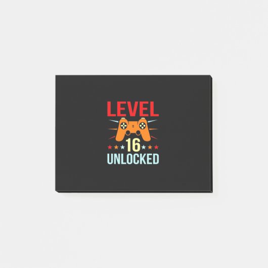 誕生日贈与 |レベル16ロック解除ゲーマー ポストイット (正面)