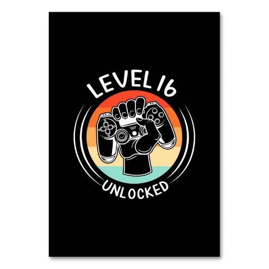 誕生日贈与 |レベル16番目の誕生日のロック解除 テーブルナンバー (正面)