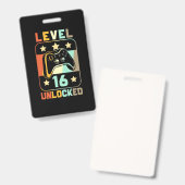 誕生日贈与 |ヴィンテージレベル16のロック解除 バッジ (正面＆裏面)