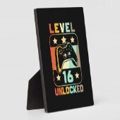 誕生日贈与 |ヴィンテージレベル16のロック解除 フォトプラーク (側面)