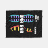 誕生日贈与 |先生生物学者DNAとRNA フリースブランケット (正面(横))