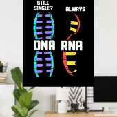 誕生日贈与 |先生生物学者DNAとRNA ポスター (ホームオフィス)