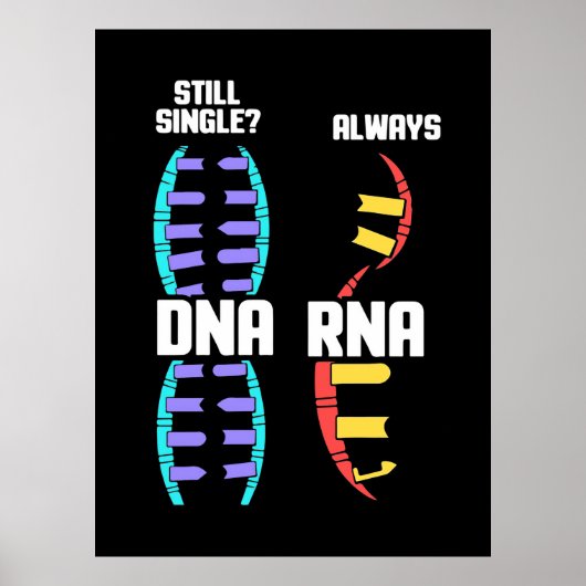 誕生日贈与 |先生生物学者DNAとRNA ポスター (正面)