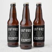 誕生日贈与 |将来の科学者 ビールラベル (ボトル)