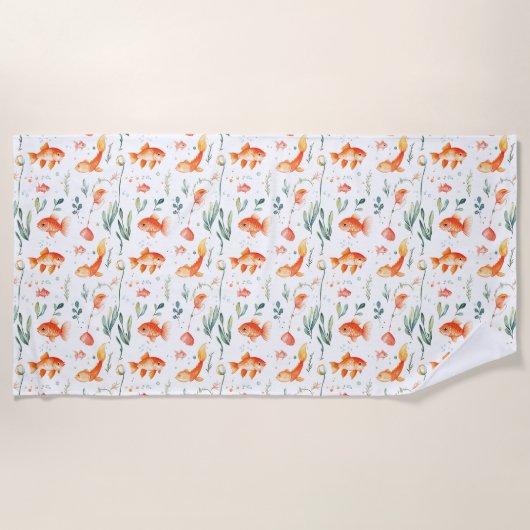 誕生日贈与 | 終日釣り ビーチタオル (正面)