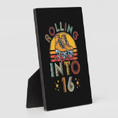 誕生日贈与 |転がが16歳に フォトプラーク (側面)