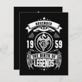 誕生日贈与 | 1959年11月伝説の誕生 ノートカード (正面/裏面)