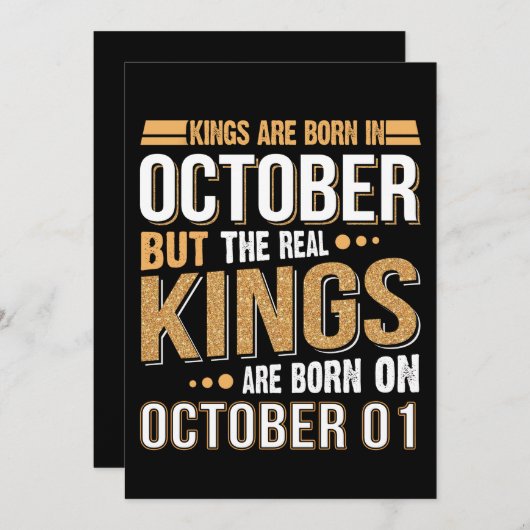 誕生日贈与 | Kings Are 生まれ October Gift (正面/裏面)