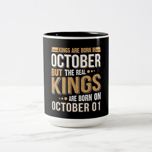 誕生日贈与 | Kings Are 生まれ October Gift ツートーンマグカップ (中央)