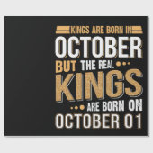 誕生日贈与 | Kings Are 生まれ October Gift ラッピングペーパー (フラット)
