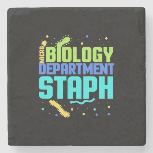 誕生日贈与 | Micro Biology Departmentスタフ ストーンコースター (正面)