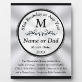 誕生日贈呈アイディア85歳の男女 フォトプラーク (正面)