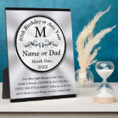 誕生日贈呈アイディア85歳の男女 フォトプラーク (側面)