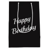 誕生日赤傘付き女性 ミディアムペーパーバッグ (裏面)